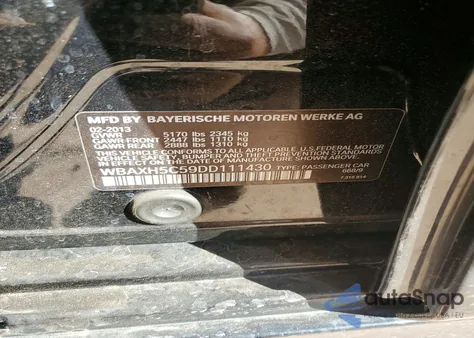 2013 BMW 528 из США, поврежденный, VIN WBAXH5C59DD111430